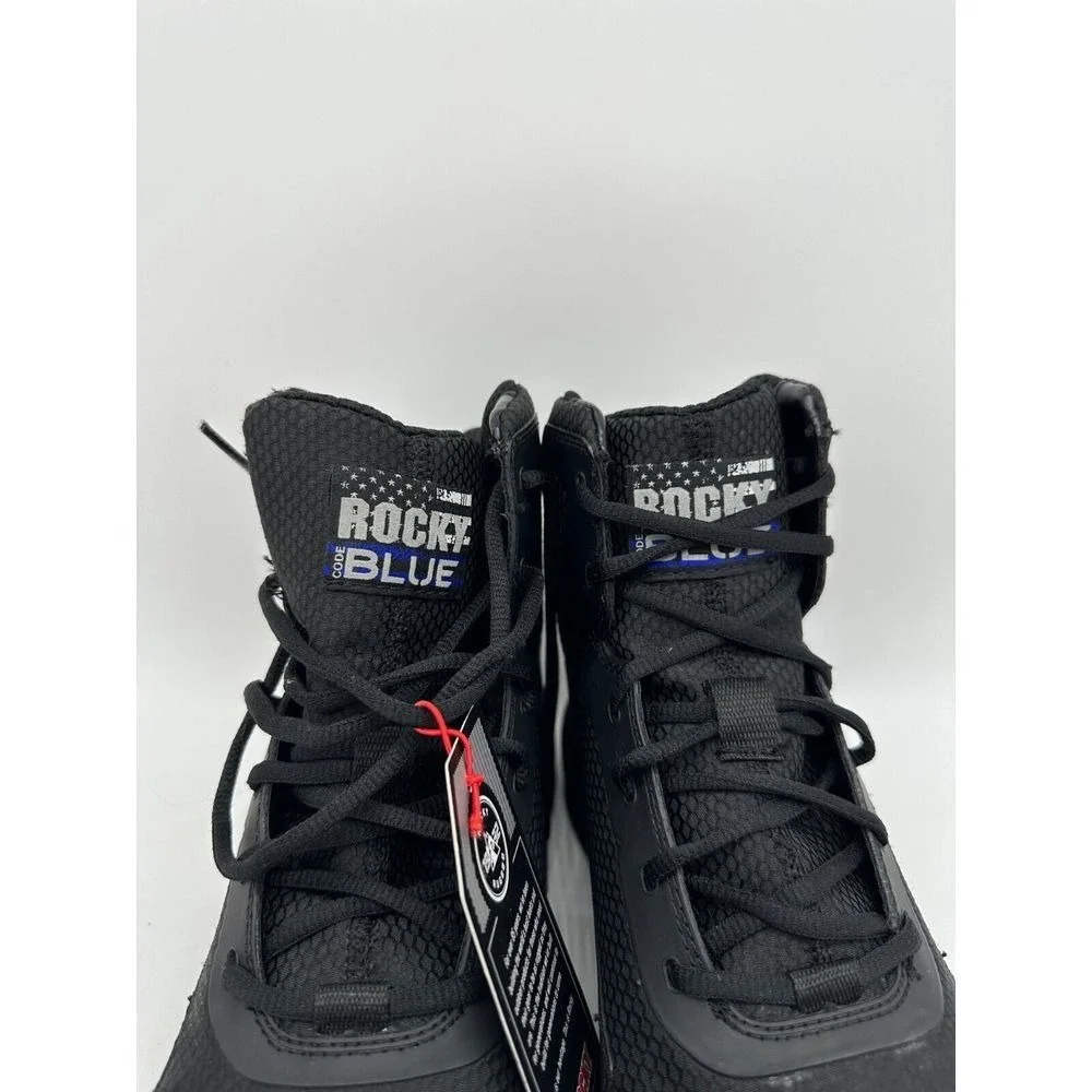 Rocky Boots Mens 7M Code Blue Public Service‎ Duty Work Boots Black F2892-18 NEW